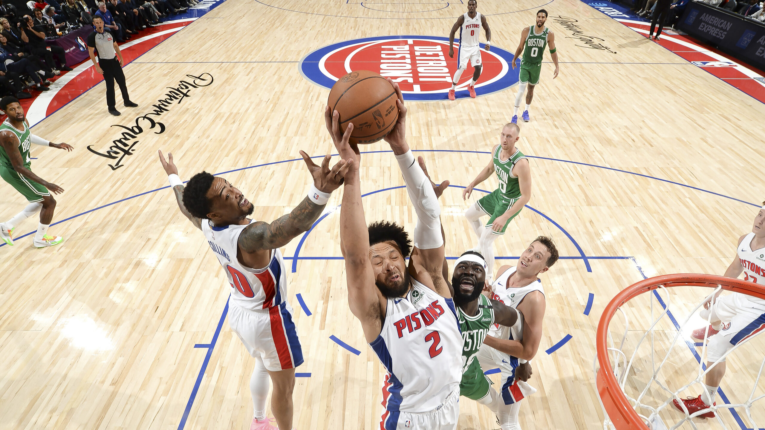 Pistons use 23-0 run to secure season-opening win