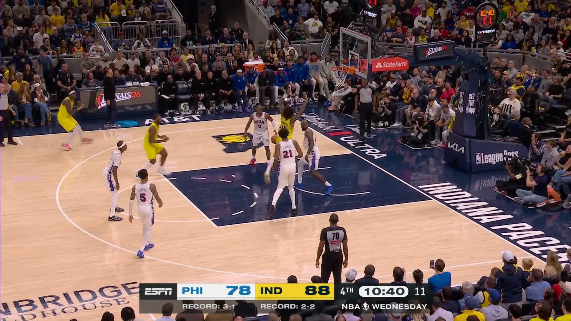 Indiana Pacers vs. Philadelphia 76ers - 4th Quarter Highlights