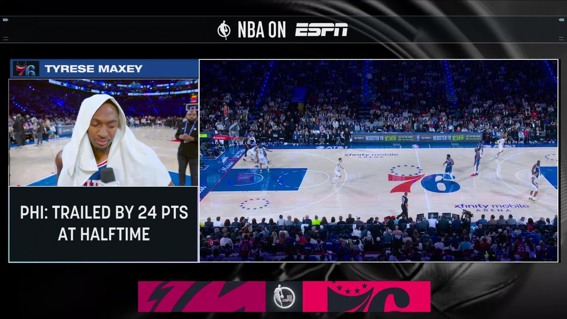 Philadelphia completes a 29-point comeback against the Cavaliers in home opener