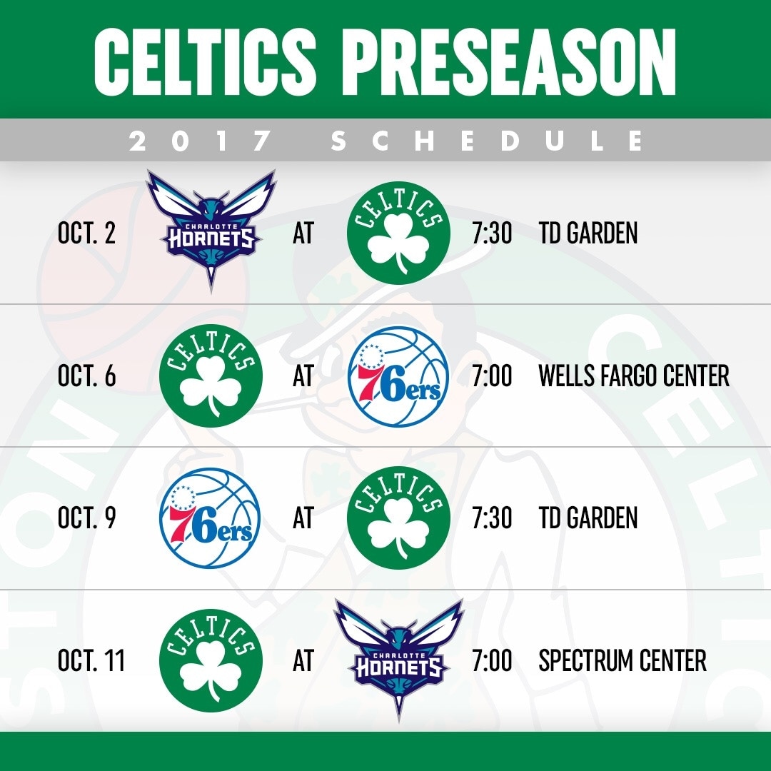 2017 Preseason Schedule NBA