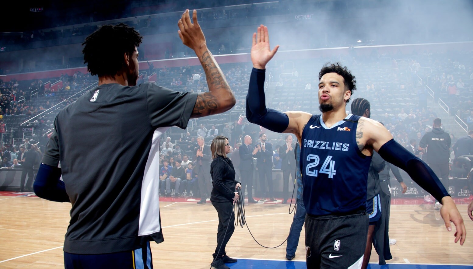 Dillon Brooks and Ja Morant high-five