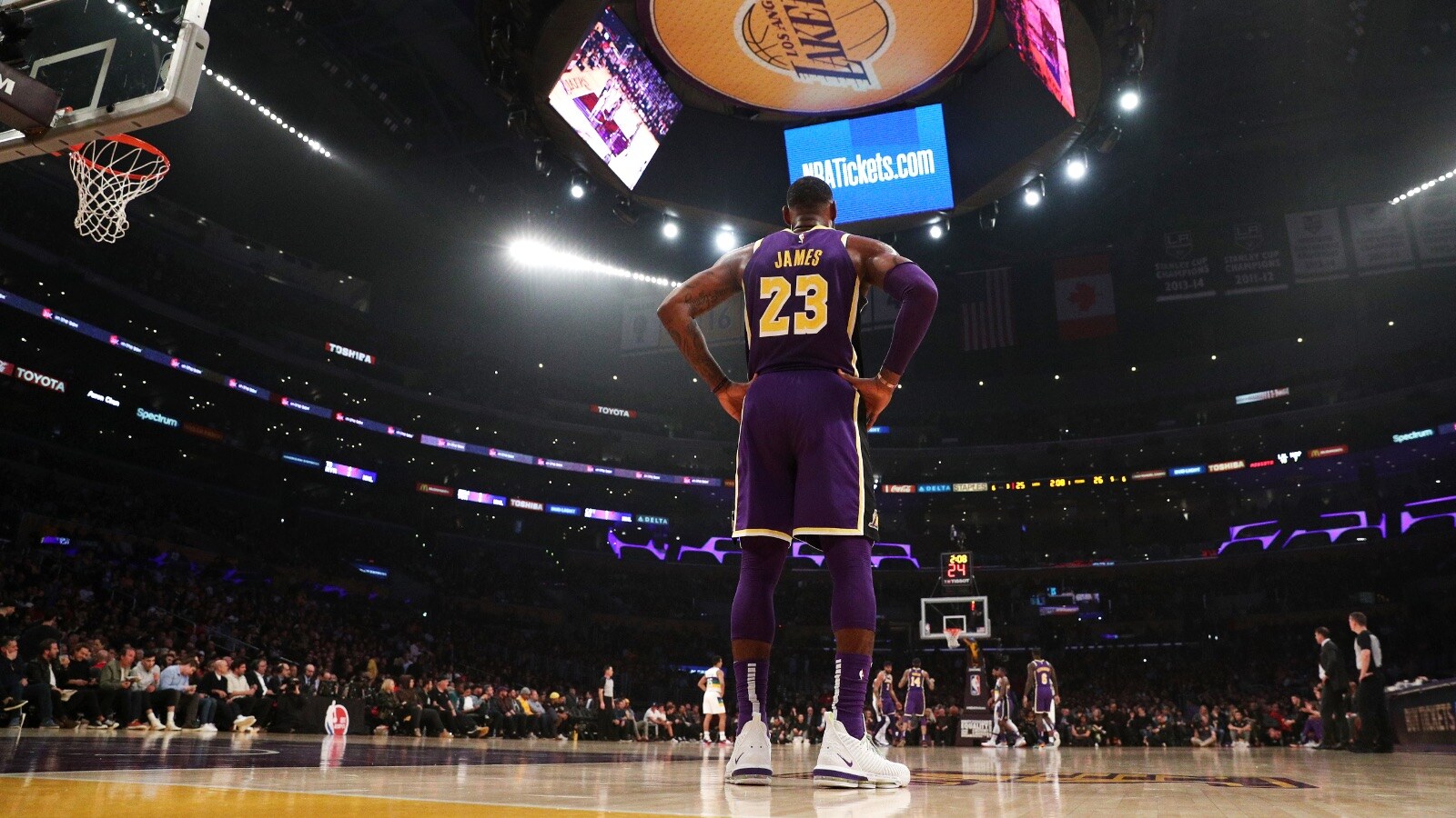 LeBron James at the Staples Center