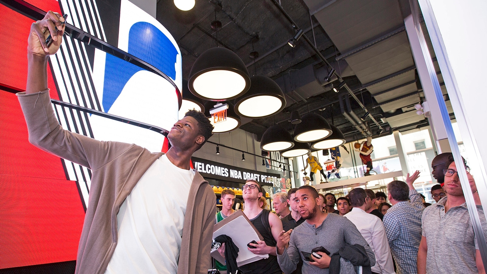 Mo Bamba visits the NBA Store in NYC ahead of 2018 NBA Draft