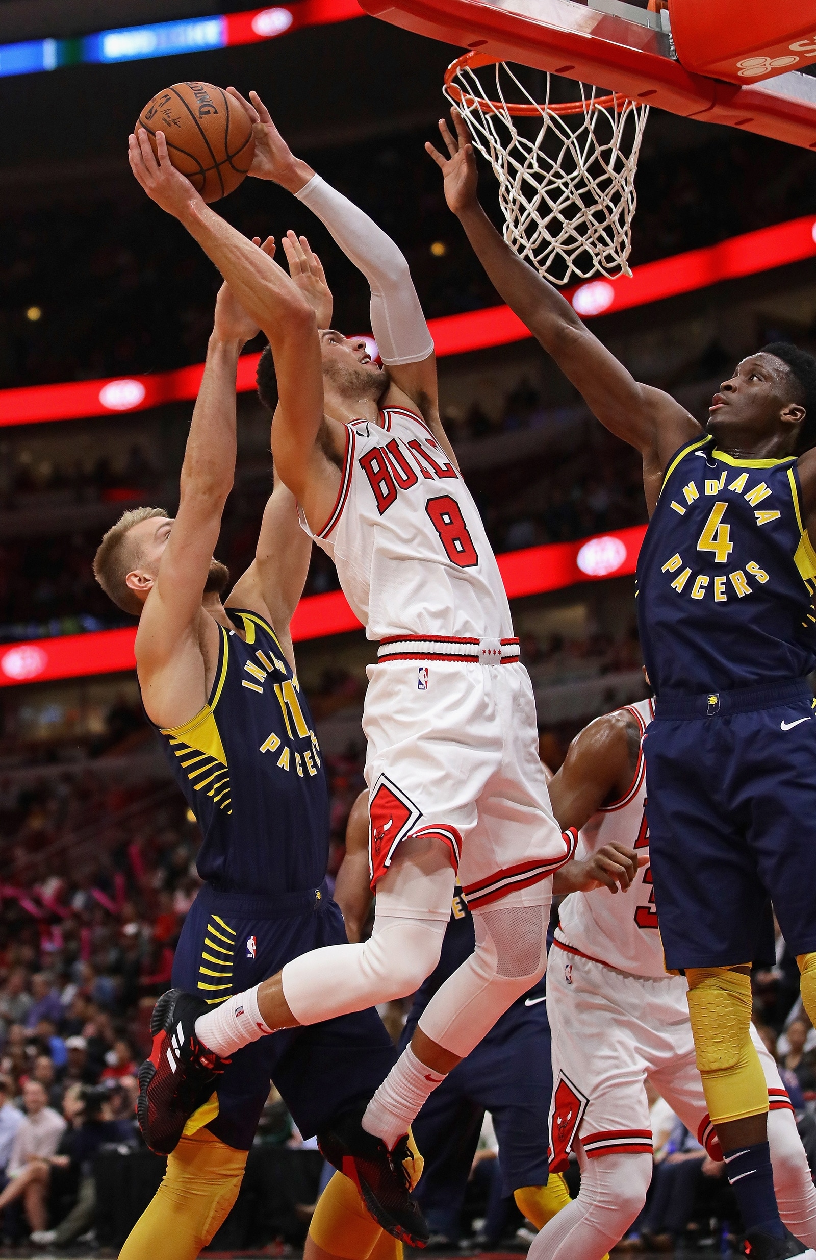 Zach LaVine makes it to the basket vs the Pacers