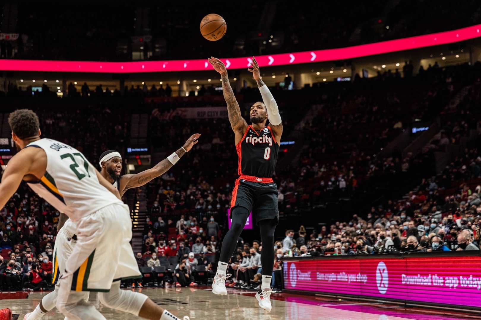 Slideshow-image: The Trail Blazers fall to the Utah Jazz at the Moda Center....