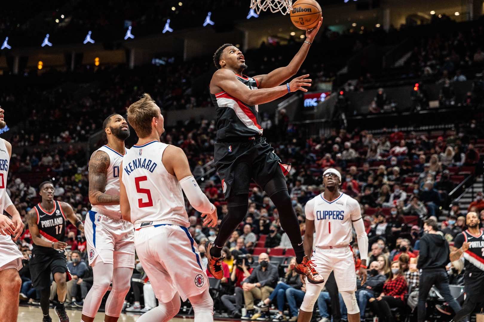 Slideshow-image: The Trail Blazers fall to the Los Angeles Clippers on December 6, 2021....