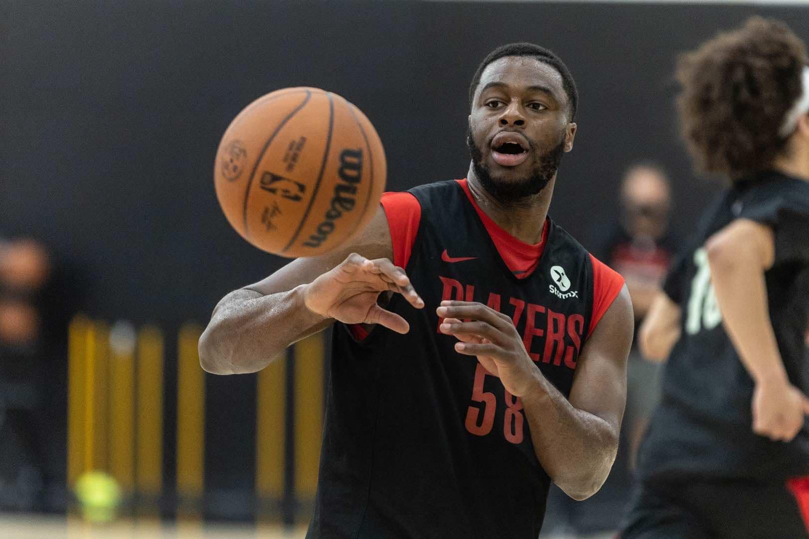 Slideshow-image: The Trail Blazers Summer League team holds its final practice before heading to Las Vegas. Bruce Ely / Trail Blazers...