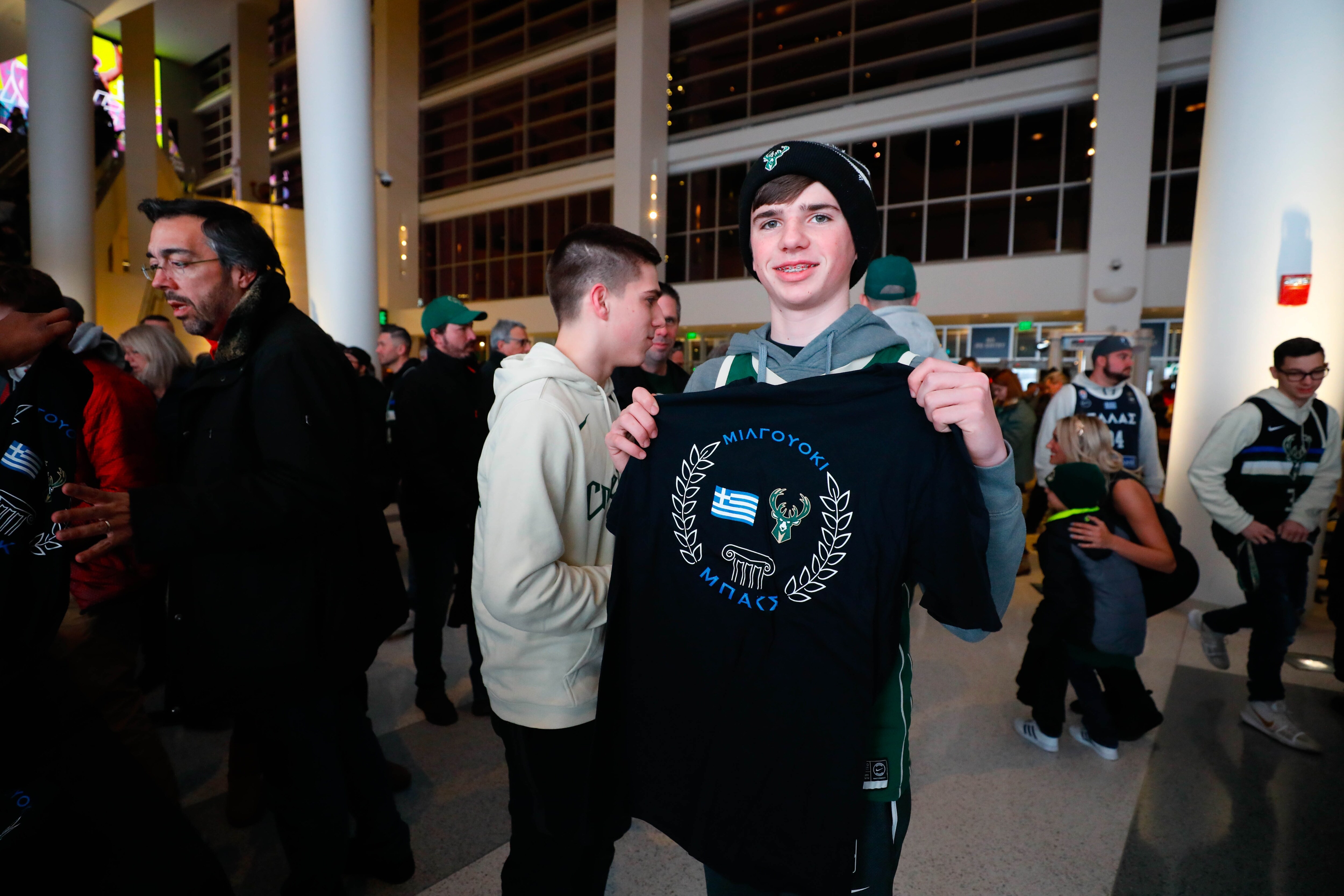 Slideshow-image: The Bucks hosted Greek Night at their Friday night game against the Nuggets on Jan. 31, 2020....