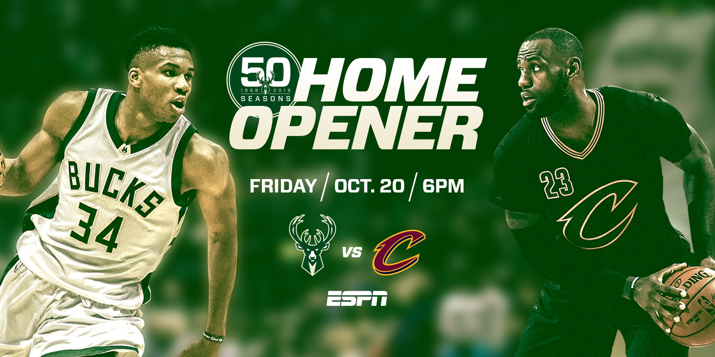 Bucks To Host Cavaliers On ESPN For Home Opener