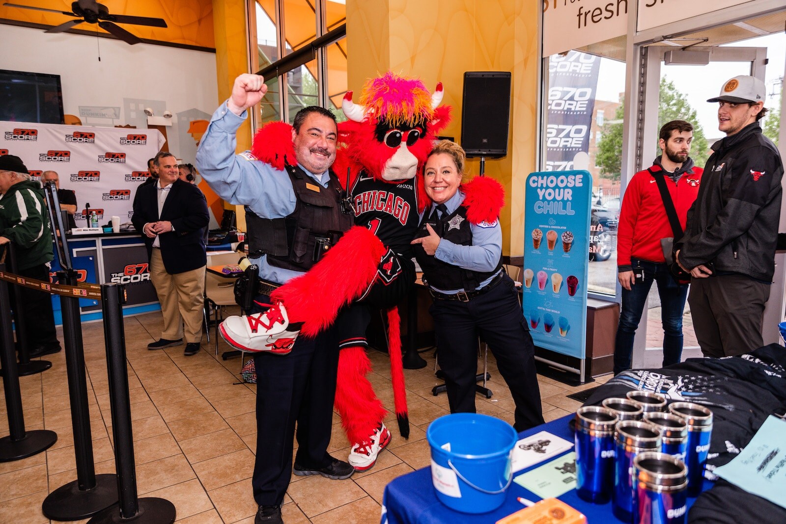 Chicago Bulls Support Dunkin’ Cop on a Rooftop Fundraiser Photo Gallery
