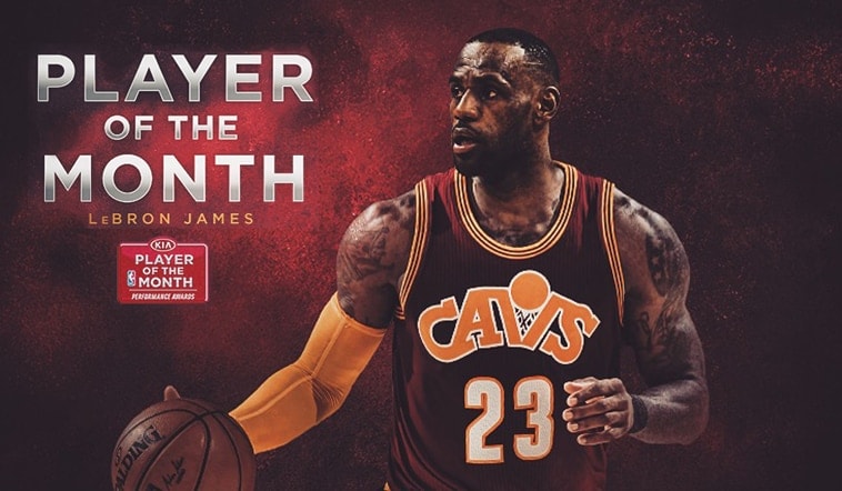 lebron james player of the month
