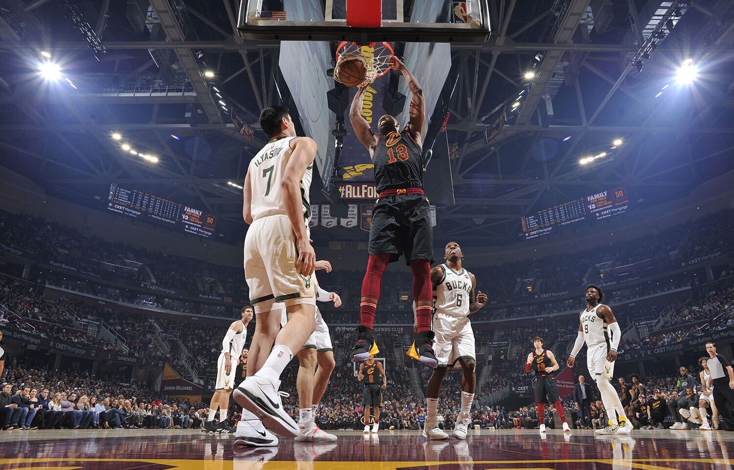 Vivid Cavs Vs Bucks | Rocket Game Preview View Illustration