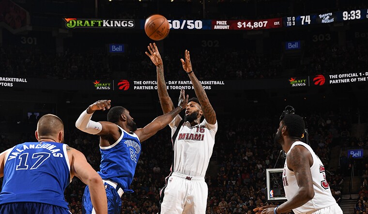 Vivid Raptors 121-95 Heat (8 Apr, 2026) Game Recap Scene Photography