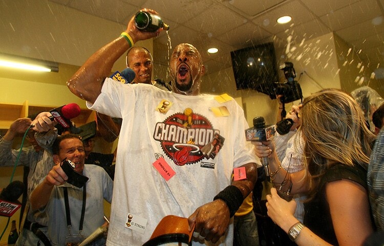 miami heat locker room celebration