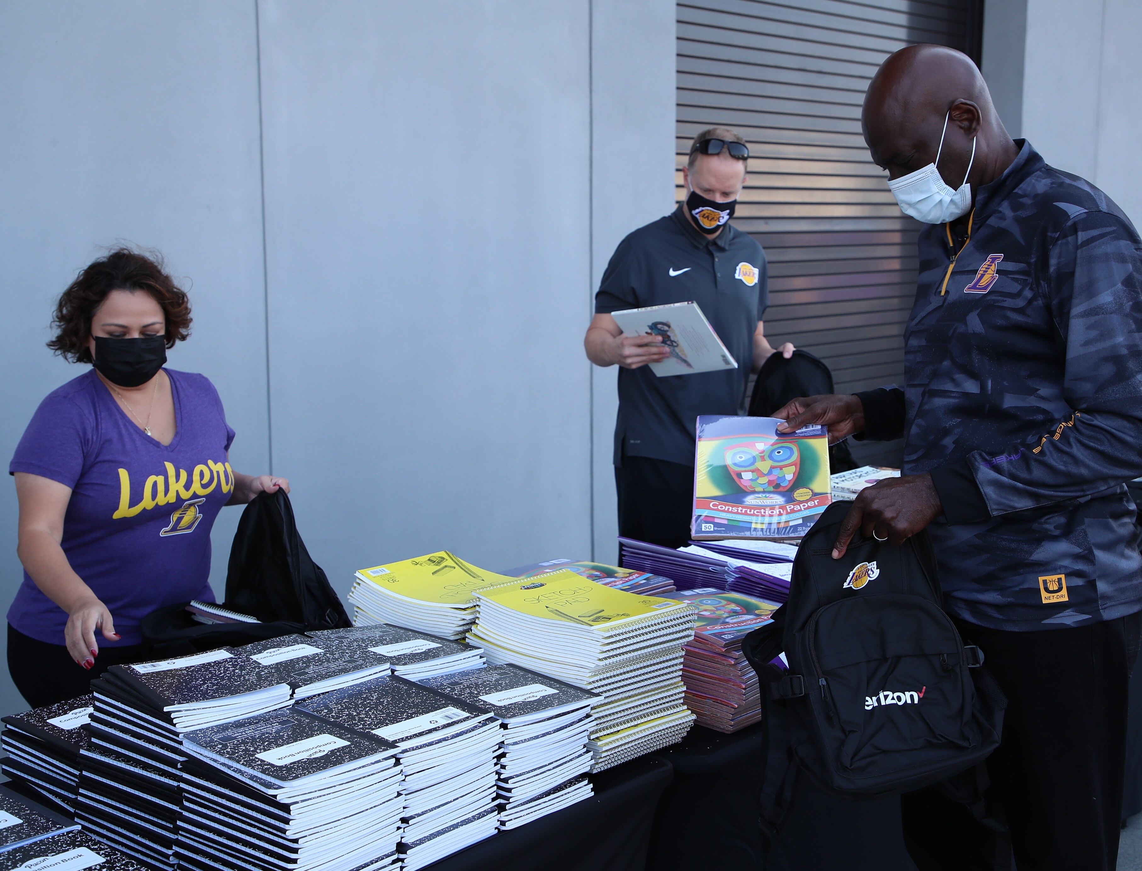 Lakers and Verizon Backpack Build Photo Gallery
