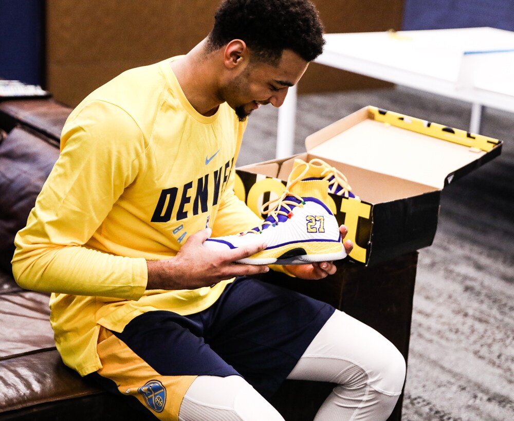 Jamal Murray Adidas Shoes for 80's Night | Denver Nuggets