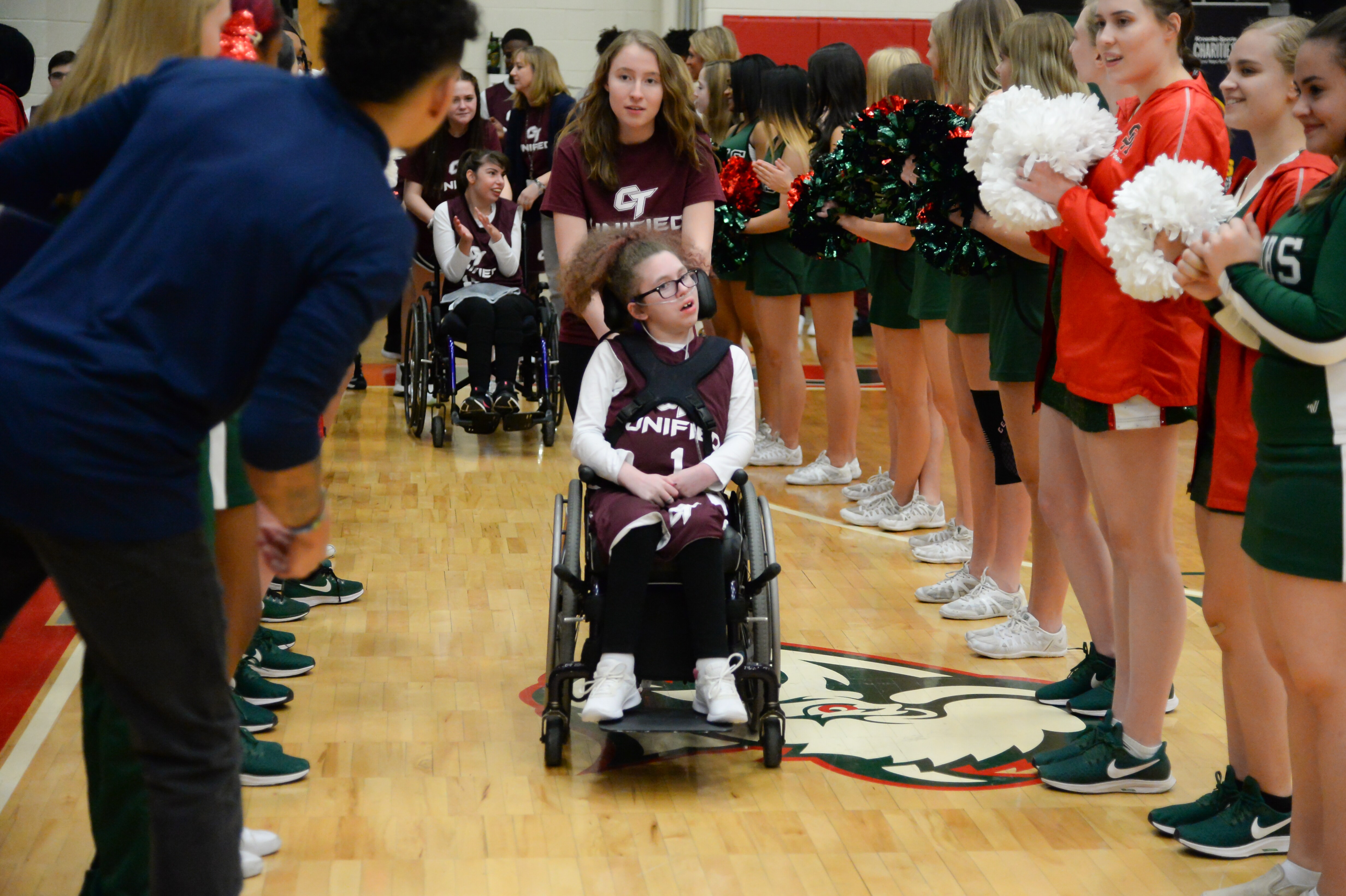 Slideshow-image: Kroenke Sports Charities and Nuggets Game Presentation conducted a “Unified Game Takeover presented by Cardel Homes” for local high school unified ...