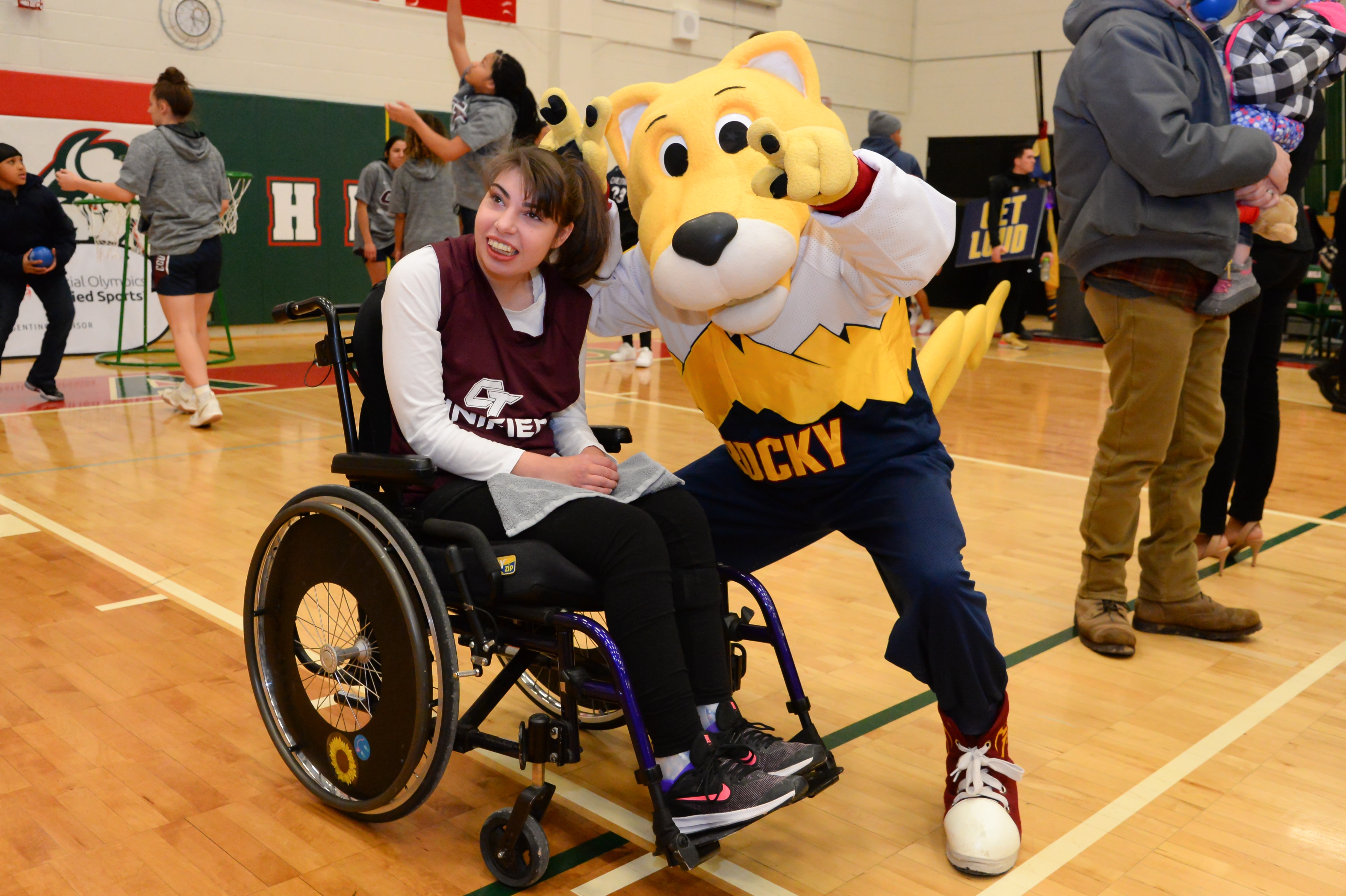 Slideshow-image: Kroenke Sports Charities and Nuggets Game Presentation conducted a “Unified Game Takeover presented by Cardel Homes” for local high school unified ...