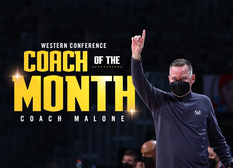 Denver Nuggets head coach Michael Malone named Western Conference Coach