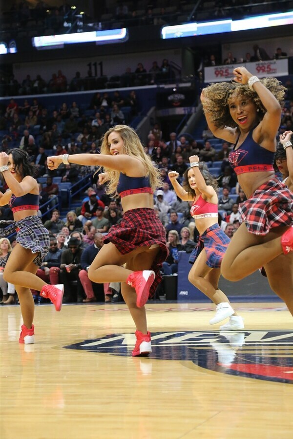 Lightbox-image: The Pelicans Dance Team performs during the Pelicans vs. Sacramento Kings game on Tuesday, January 30, 2018....