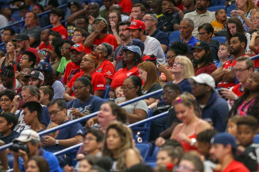 Fans and the 'Rookie Dance Off' at open practice 10-7-18