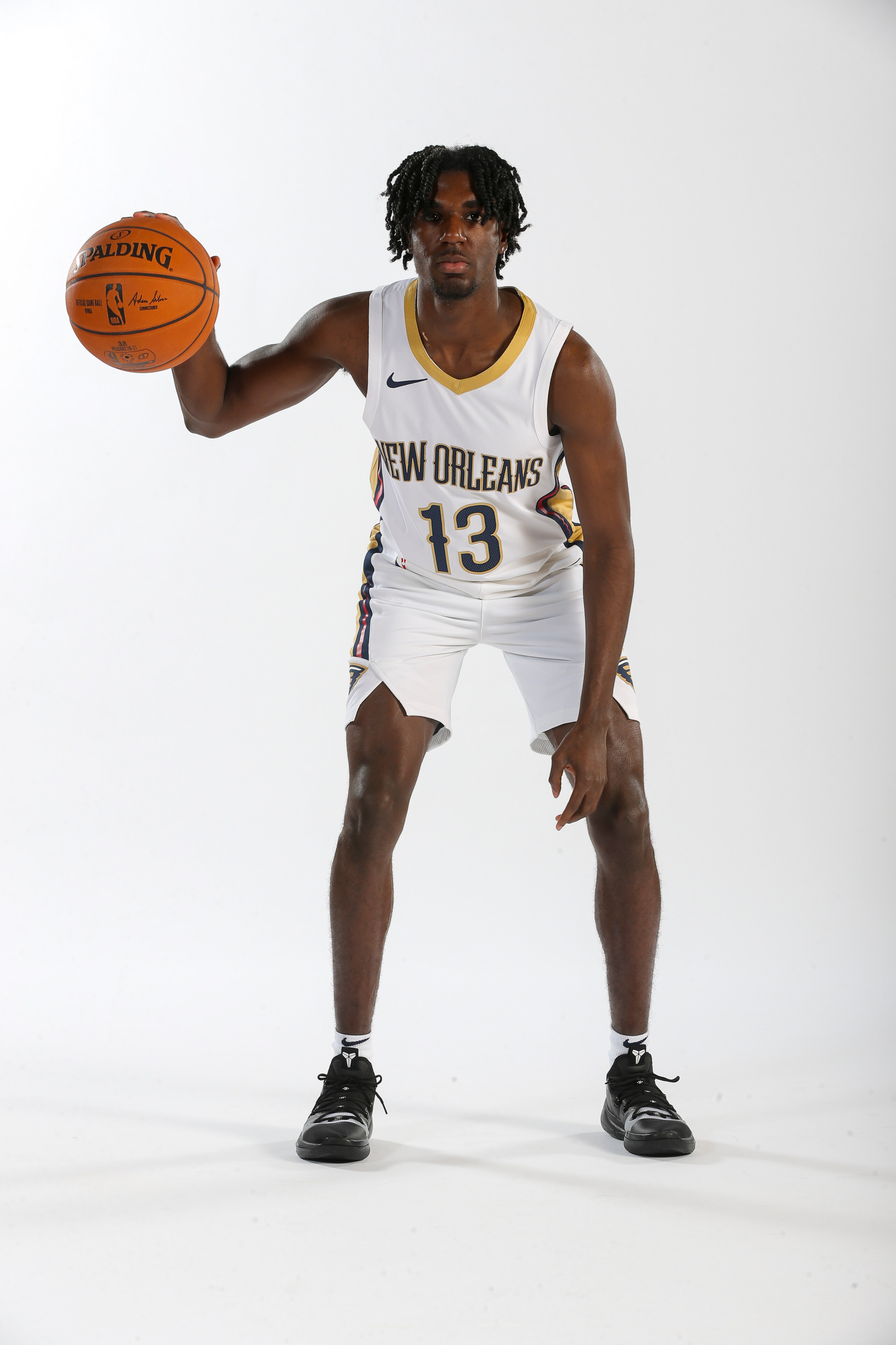 Lightbox-image: Kira Lewis Jr., the New Orleans Pelicans' 2020 first-round draft pick dons a Pelicans uniform at Ochsner Sports Performance Center on Nov. 24, 2020...