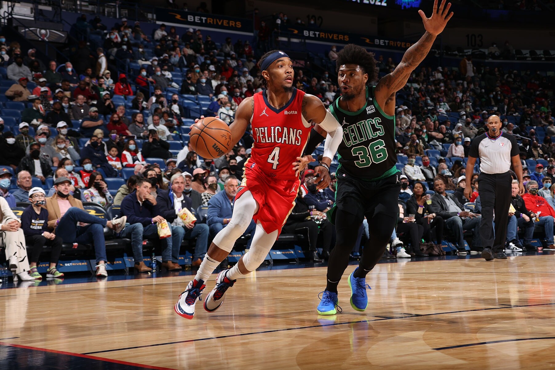 Lightbox-image: Boston Celtics at New Orleans Pelicans game action photos from Saturday, January 29, 2022....