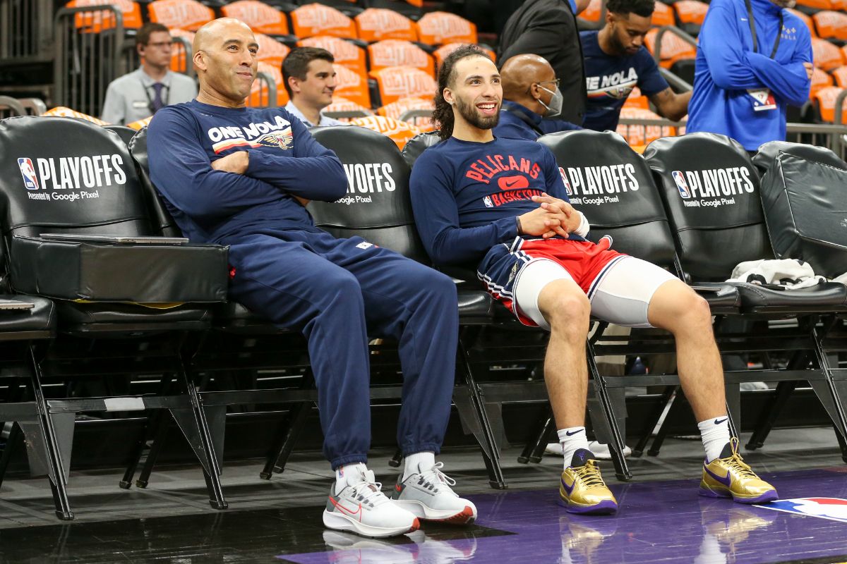 Lightbox-image: The New Orleans Pelicans arrive and prepare for Game 5 of the 2022 NBA Playoffs against the Phoenix Suns on April 26, 2022....