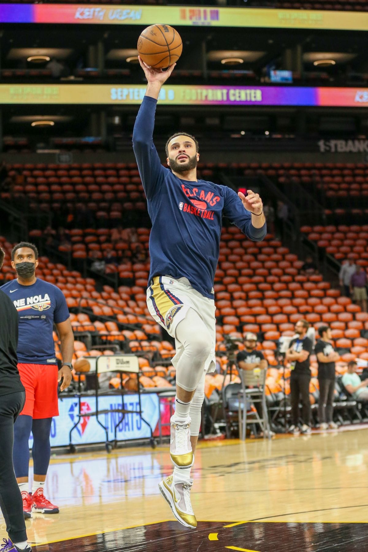 Lightbox-image: The New Orleans Pelicans arrive and prepare for Game 5 of the 2022 NBA Playoffs against the Phoenix Suns on April 26, 2022....