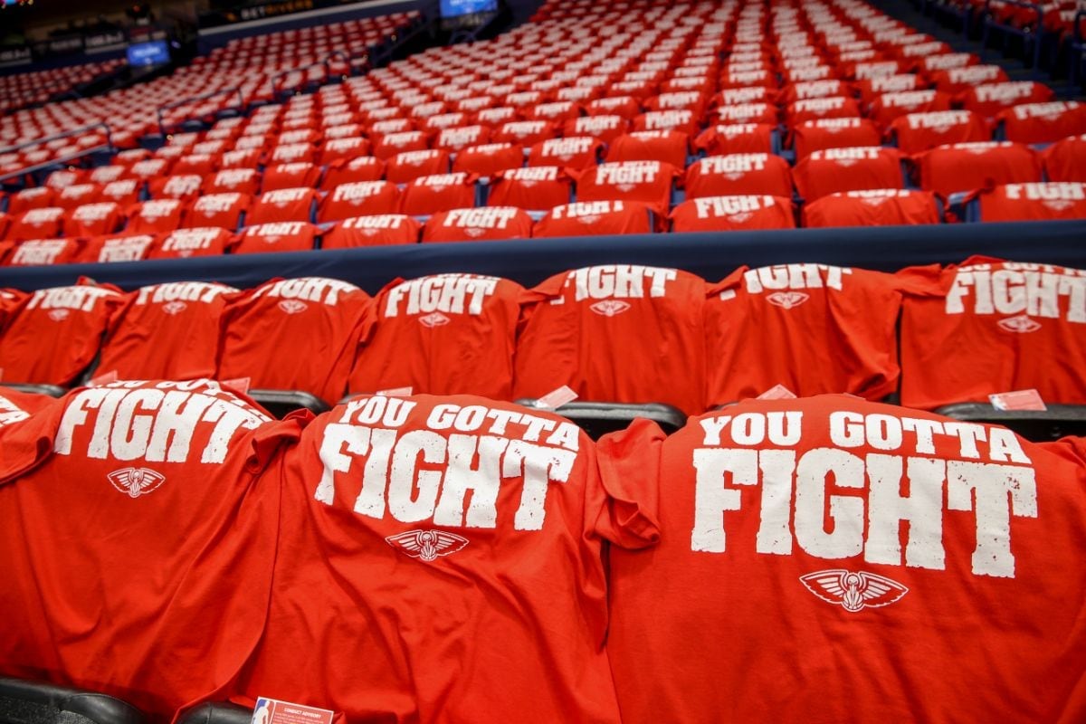 Lightbox-image: The New Orleans Pelicans arrive and prepare for Game 4 of the 2022 NBA Playoffs against the Phoenix Suns on April 24, 2022....