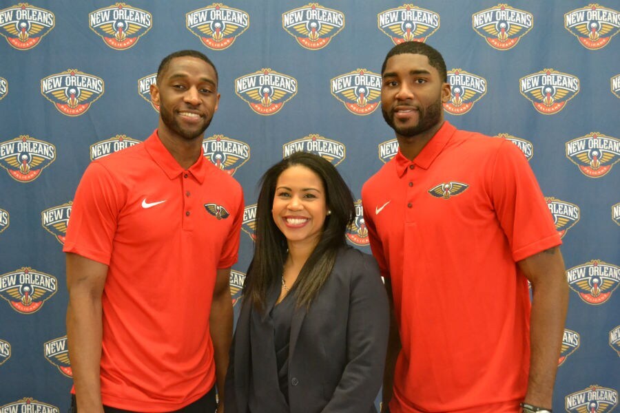 Lightbox-image: The New Orleans Pelicans and Chevron have teamed up to give back to exemplary students from Lafourche and St. Tammany Parishes....