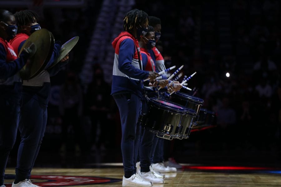 Lightbox-image: See New Orleans fans enjoy foot juggling halftime performances and more from last night's Pelicans game against the Memphis Grizzlies, February 15,...