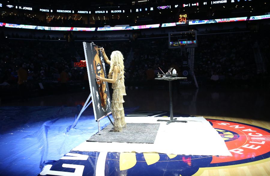 Lightbox-image: See the Pelicans Hype Team, Drumline, our halftime Speed Painter and more entertain fans during New Orleans' win against the Sacramento Kings on We...