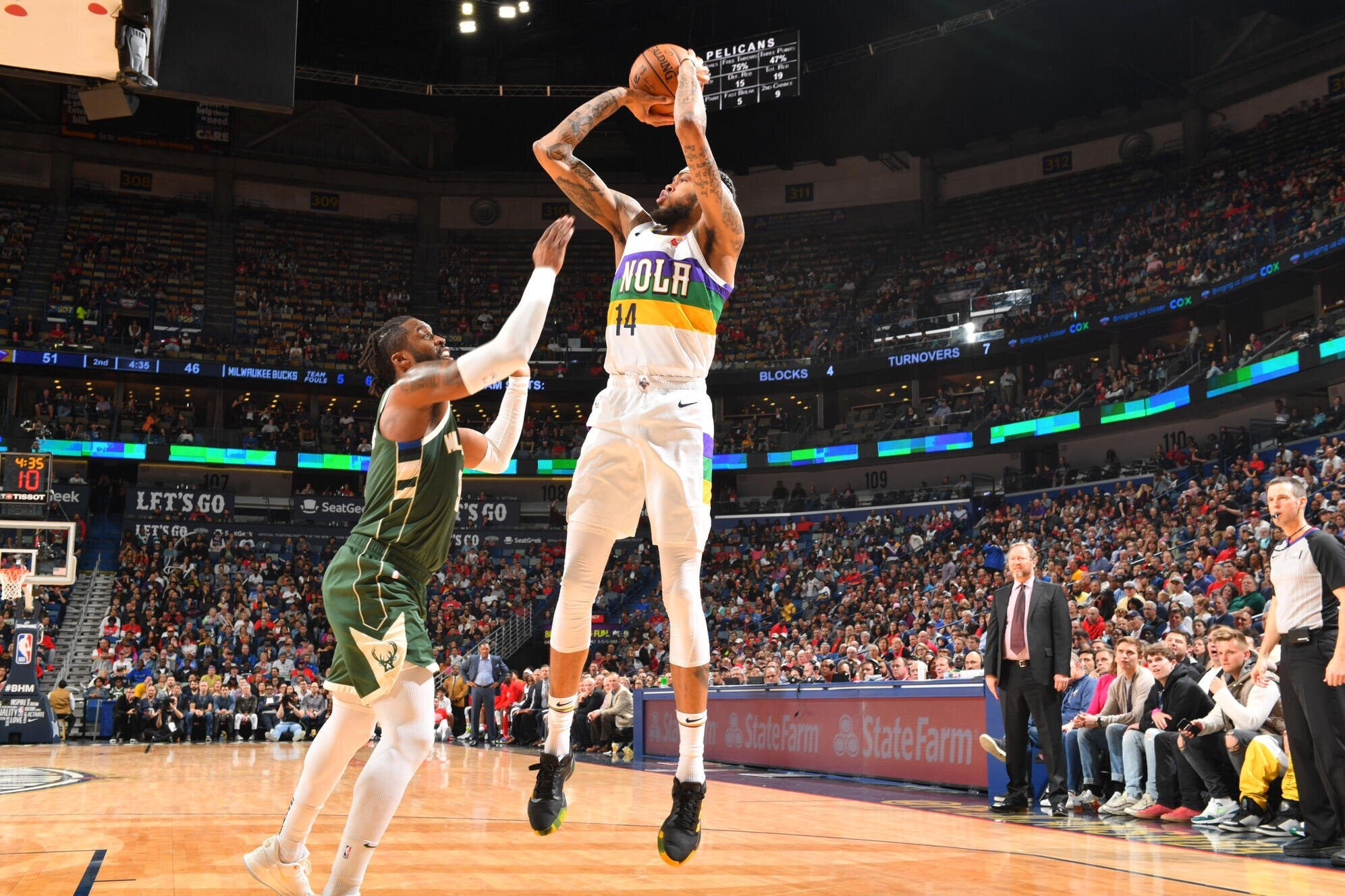 Pelicans vs. Bucks Game Action Photos | 2019-20 Game 51 Photo Gallery