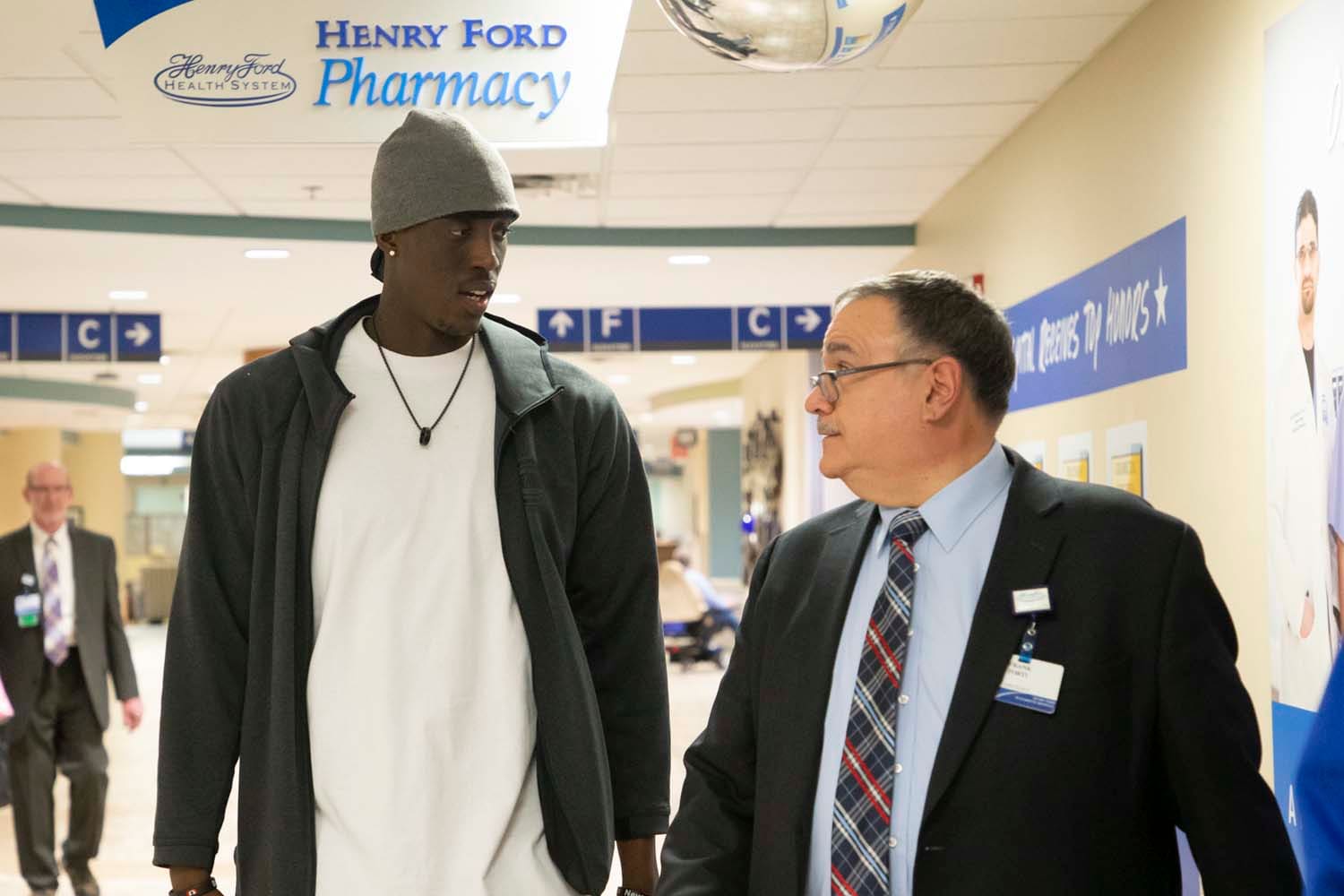 Tony Snell Visits Henry Ford Wyandotte Hospital Photo Gallery