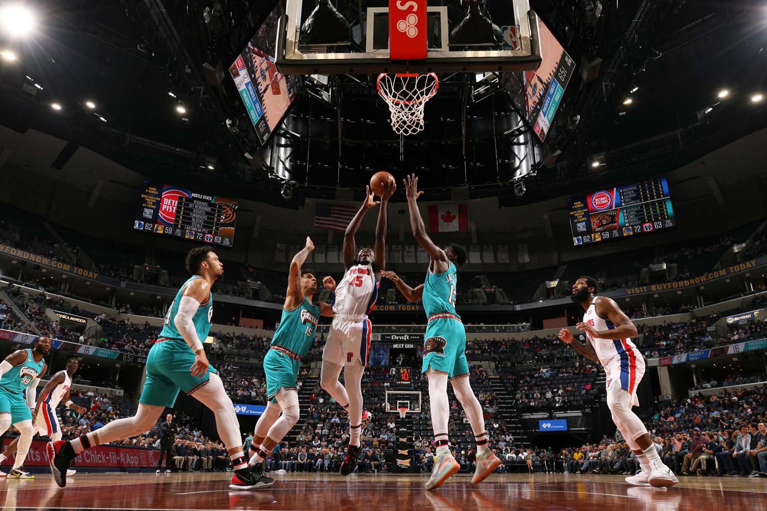 Pistons 82, Grizzlies 96 Photo Gallery