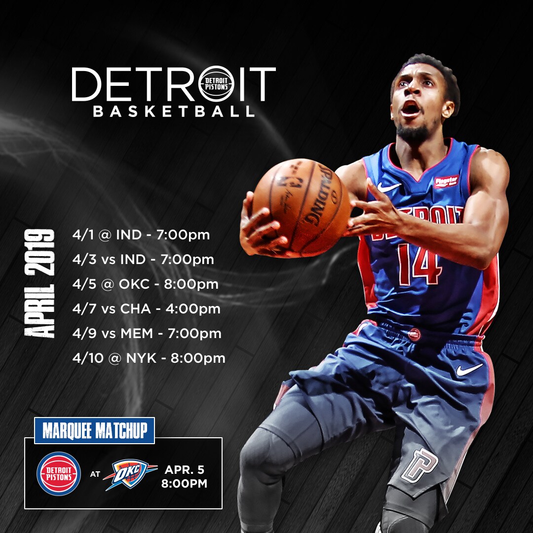 201819 Pistons Schedule in Photos Photo Gallery
