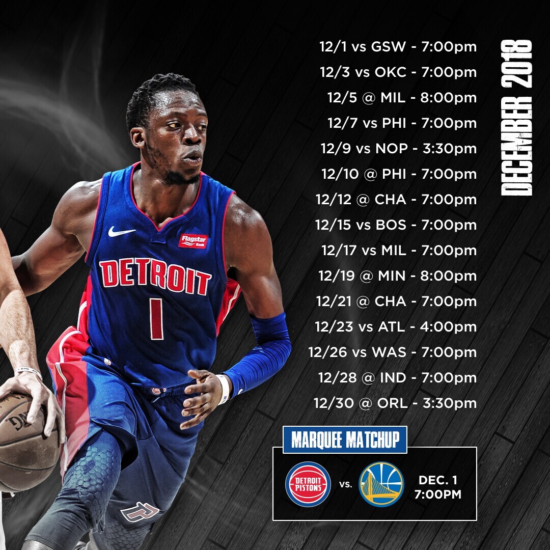 201819 Pistons Schedule in Photos Photo Gallery