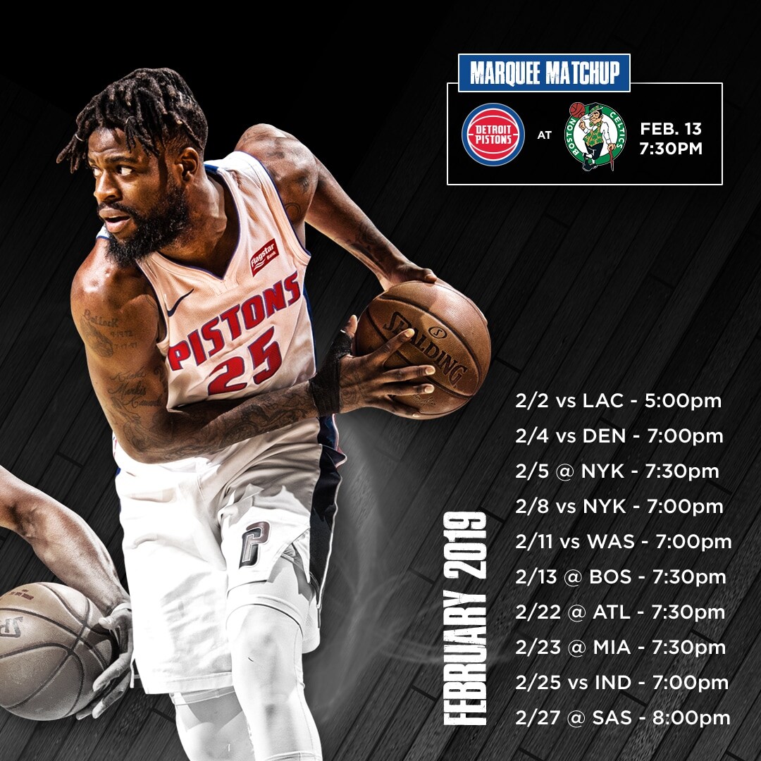 201819 Pistons Schedule in Photos Photo Gallery