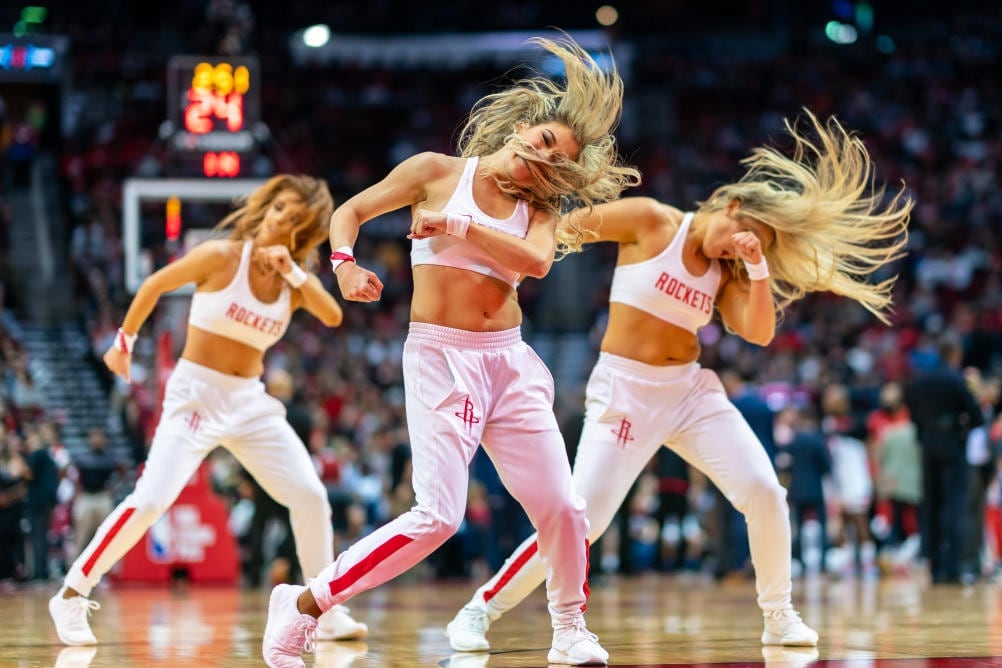 Slideshow-image: Clutch City Dancers perform on January 15, 2020 vs the Portland Trail Blazers...