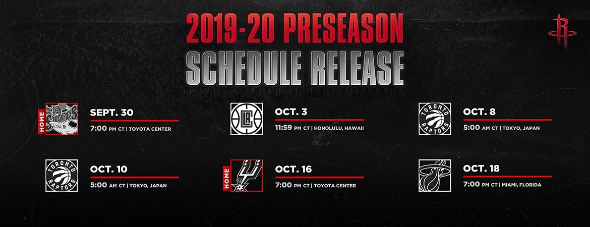 Rockets Announce 2019 Preseason Schedule | NBA.com