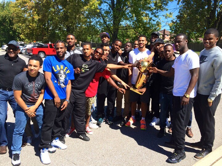 Larry visits Cory's High School and the Set Photo Gallery