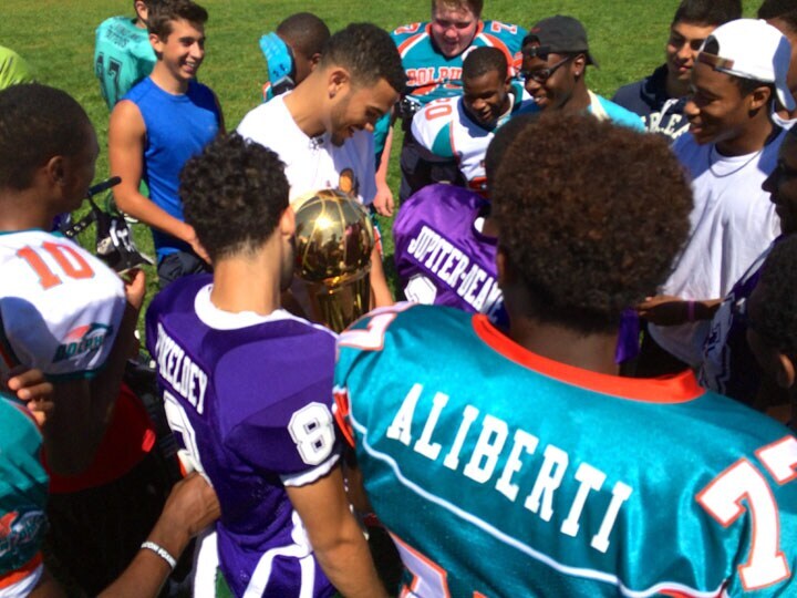 Larry visits Cory's High School and the Set Photo Gallery