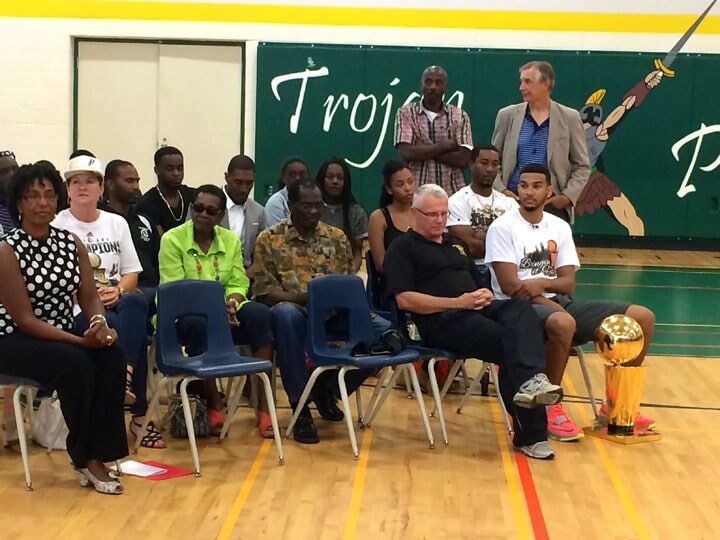 Larry visits Cory's High School and the Set Photo Gallery