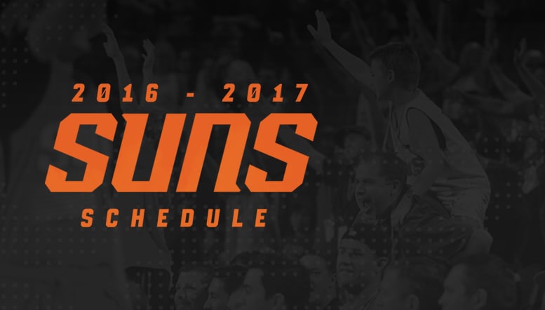 Phoenix Suns Announce 201617 Regular Season Schedule Phoenix Suns