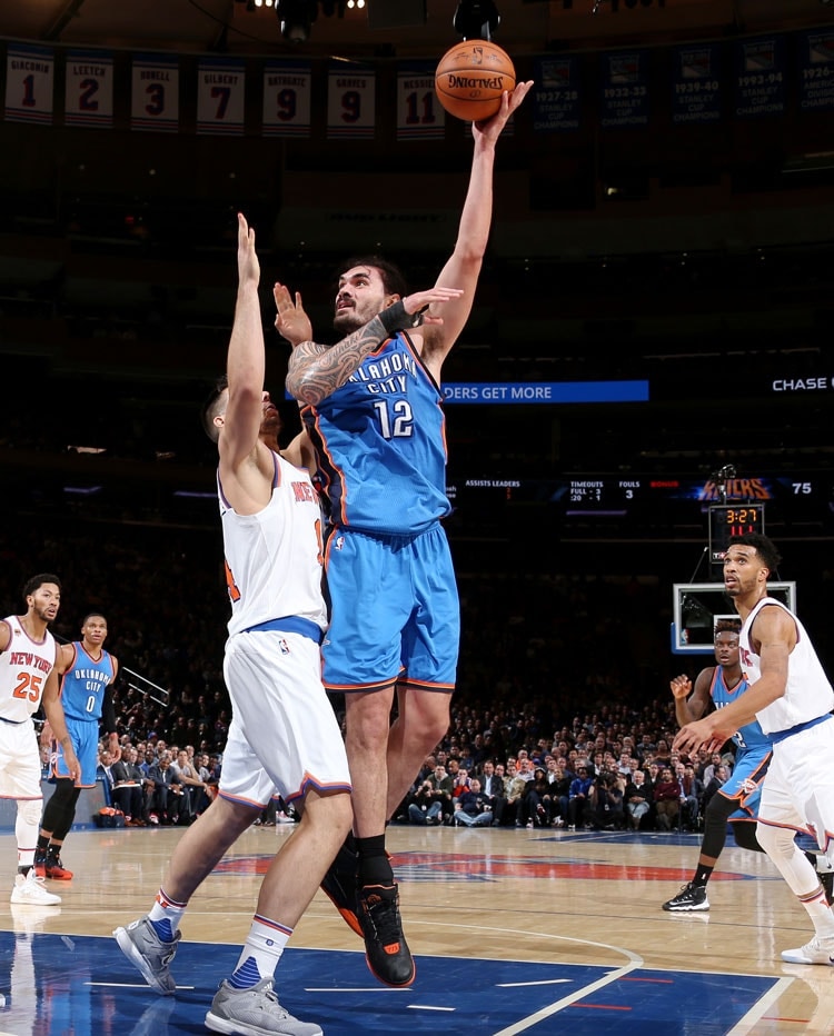 Artistic Thunder Take On The Knicks, Aim For 4th Straight Victory Abstract Illustration