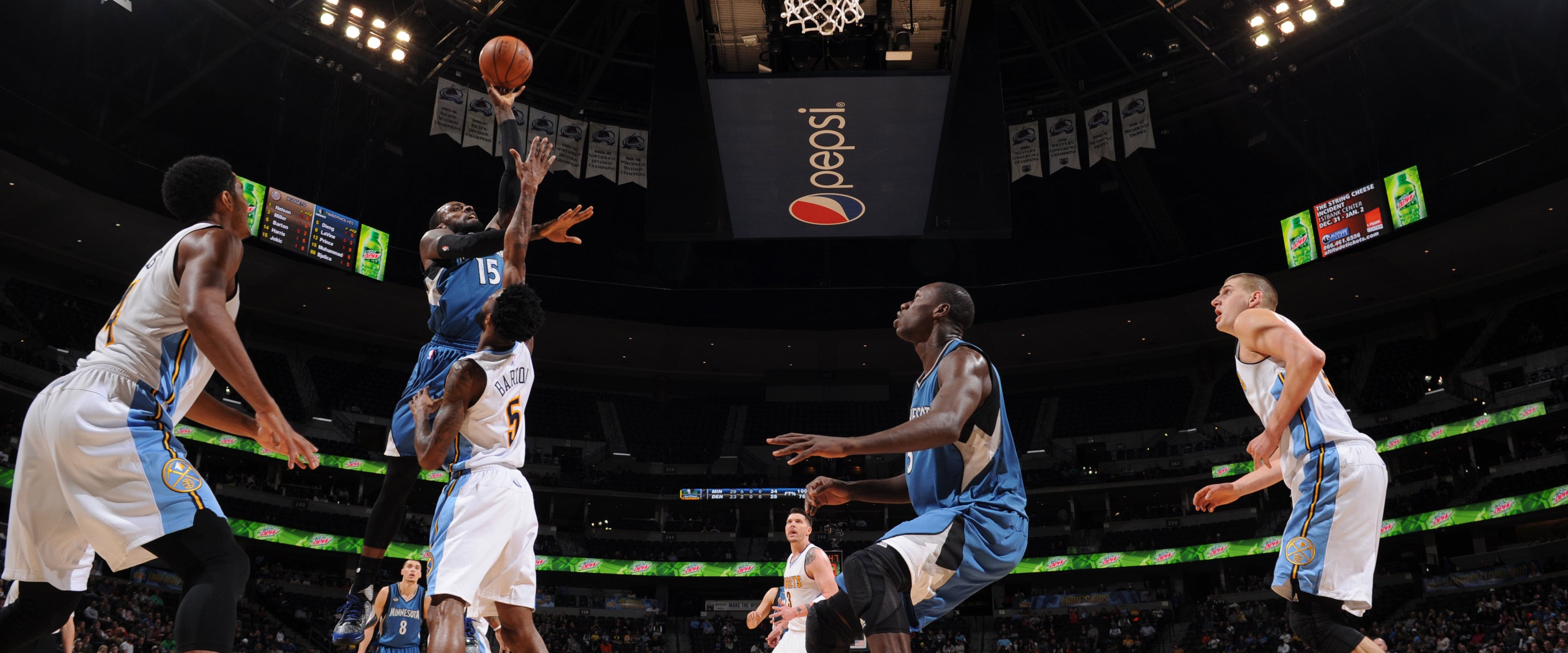 Los Nuggets vencen a los Lobos en el tiempo extra | Minnesota Timberwolves, image size:4256x1774