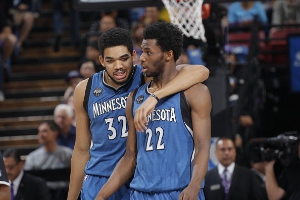 Minnesota Timberwolves ゼッケン Wiggins Authentic Nike Andrew Wiggins #22 Minnesota Timberwolves NBA