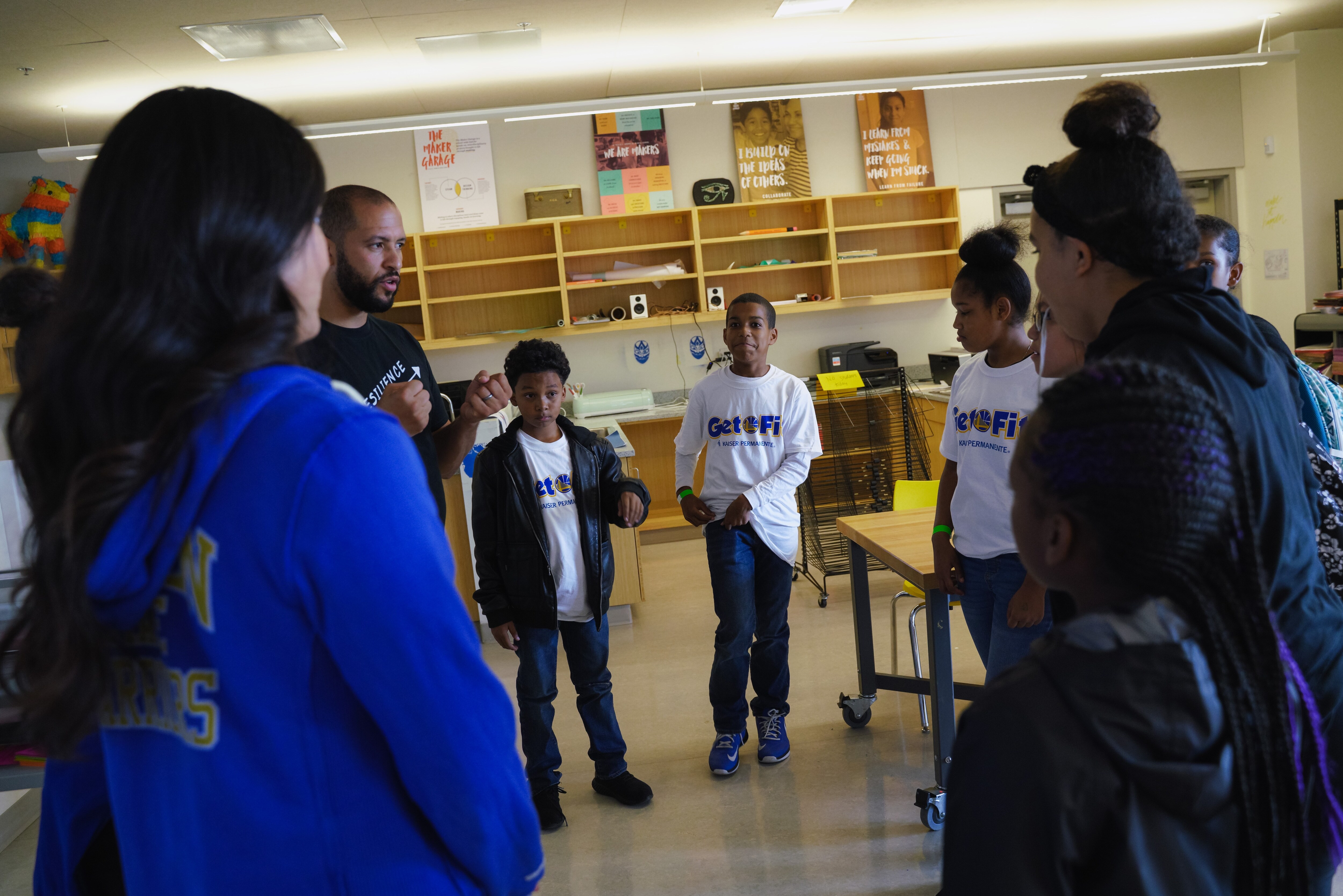Photos Damian Jones Hosts Get Fit Time Out At Willie Brown Middle