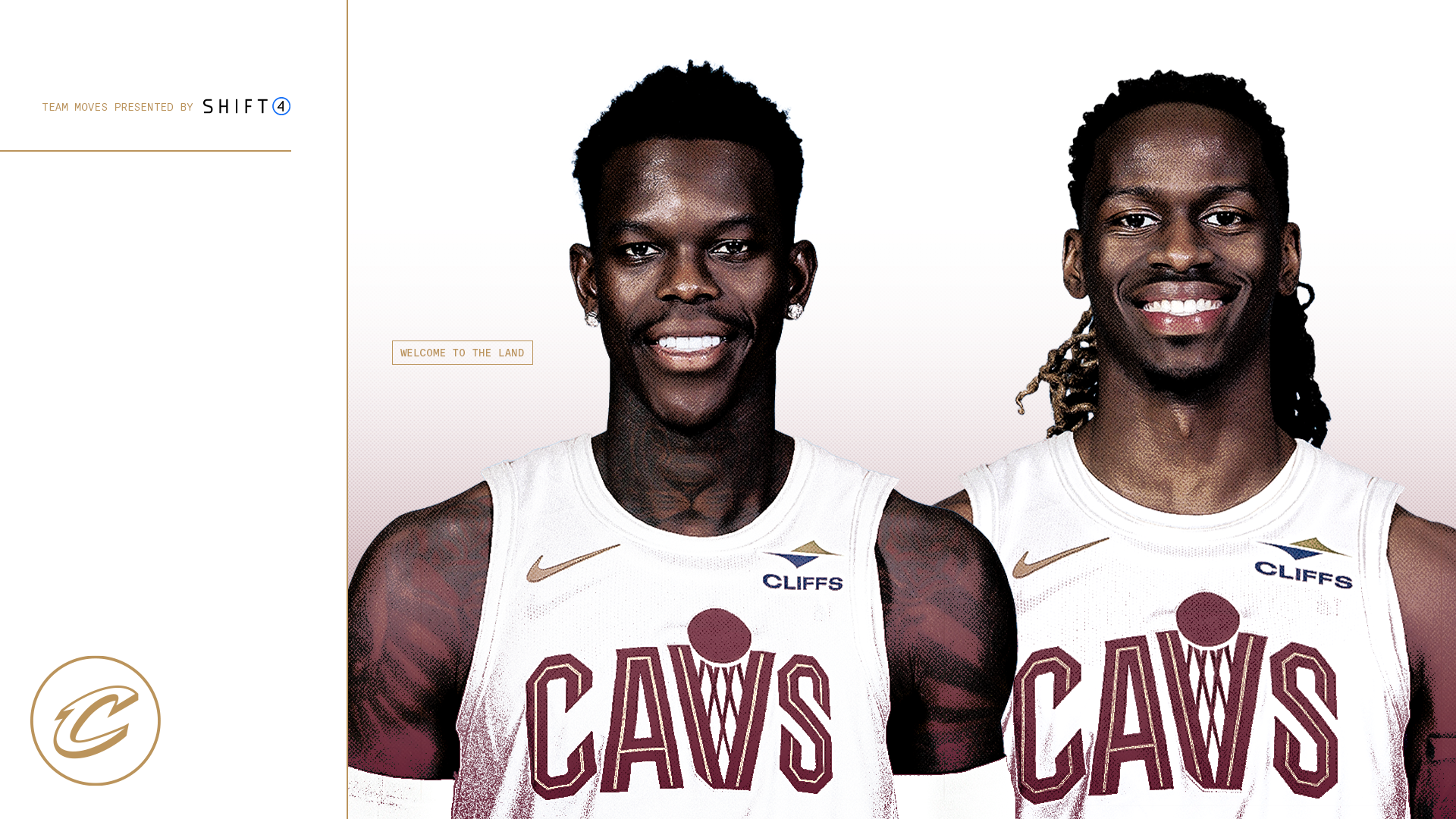 Dennis Schroder in a Cleveland Cavaliers jersey